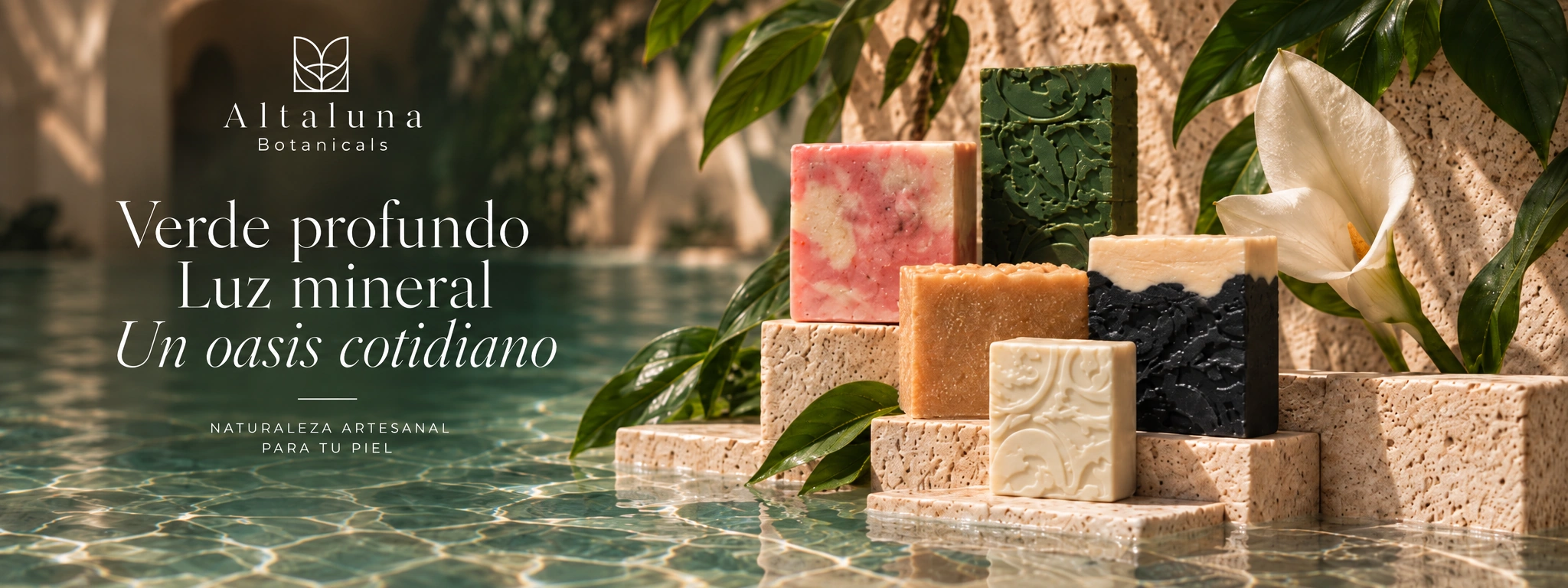 Altaluna Botanicals — Verde profundo, luz mineral, un oasis cotidiano